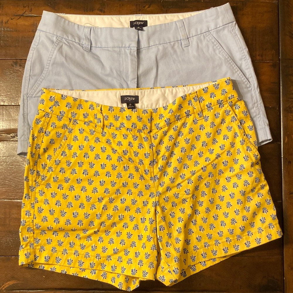 BUNDLE (2) J. Crew Yellow and Blue Women's Shorts